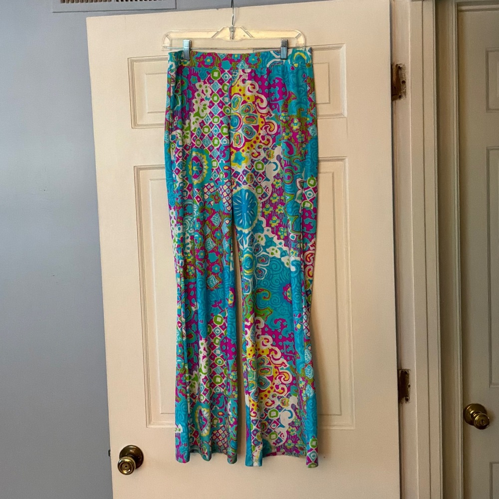 Jude Connally Trixie Pant Sun Drenched Tiles Jude Cloth Wide Leg Pull On S NEW